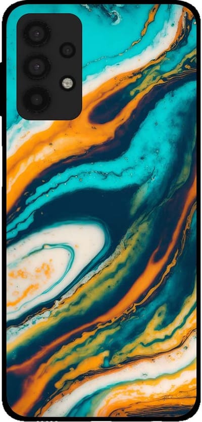 Smartphonica Telefoonhoesje voor Samsung Galaxy A32 5G marmer look - backcover marmer hoesje - Groen geschikt voor Samsung Galaxy A32 5G