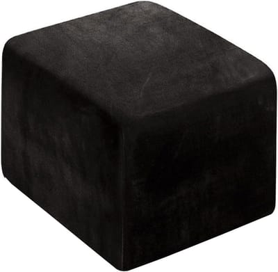 Vierkante Voetenbank Hoes Slipcover Stretch Fluweel Pouffe Hoes Kleine Ottomaan Stoel Hoes Slipcover Vierkant 45x45/50x50cm Opbergstoel Beschermhoes Wasbaar, G, 45x45cm