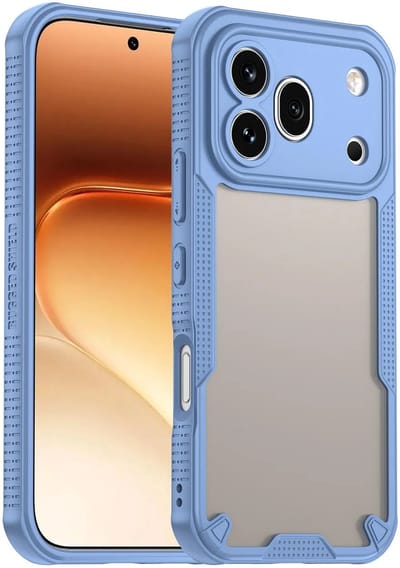 Hoesje geschikt voor HONOR 600 Pro - Phonesta Shockproof Armor Semi-Transparante Back Cover - Blauw