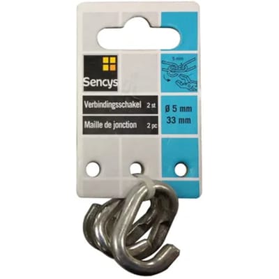 Sencys Verbindingsschakel - Verzinkt - Diam. 5x33mm - 2 Stuks