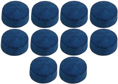 Keutops - Biljart Accessoires - Pool Spel Onderhoud - Duurzaam Leer - 13mm Set 10 - Natuurlijk