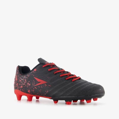 Dutchy Glide FG kinder voetbalschoenen zwart rood - Maat 36 - Uitneembare zool