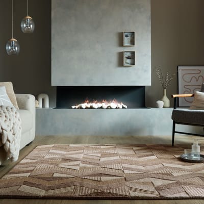 Flycarpets Laagpolig vloerkleed Asher - Naturel / Bruin 120 x 170 cm