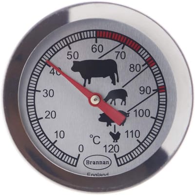 Thijox - Brannan Classic Vleesthermometer - Digitale Vleesthermometer voor Perfecte Garing - RVS, 23-401-2, Keuken, BBQ, Grill, Ondersteuning voor Vle