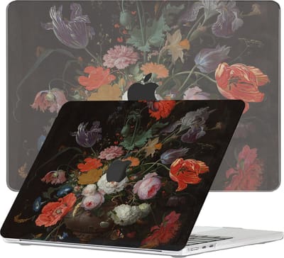 Lunso Geschikt voor MacBook Air 13 inch (2022-2026) cover hoes - case - Stilleven met Bloemen