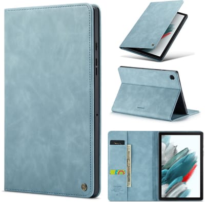 Casemania Hoes Geschikt voor Apple iPad Air 11 inch (2026, M4/2025, M3/2024, M2) - Aqua Blue - Luxe Book Cover met Pasjeshouder en Standaardfunctie