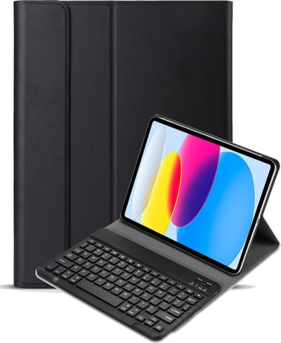 Hoes - Geschikt voor Apple iPad A16/A18 (2022/2025/2026) - 10.9 & 11 inch (10e, 11e & 12e generatie) - Toetsenbord Case - Keyboard Book Cover - Hoesje - Zwart