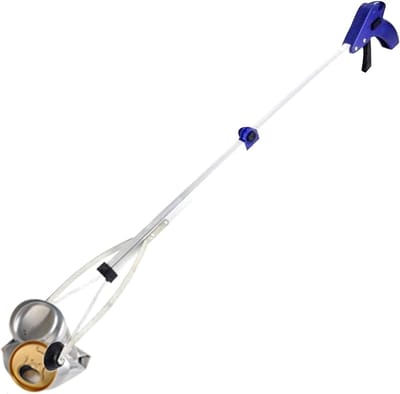 Afvalverzamelaar Stok - Grijper Hulpstuk - Tuinieren Opruimen - Opvouwbaar Lichtgewicht - 81cm Lengte - Zilver