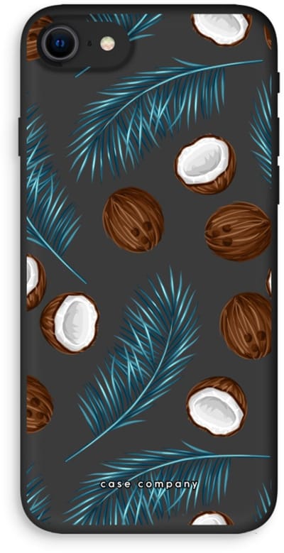 Case Company® - Hoesje geschikt voor iPhone SE 2020 hoesje - Kokosnoot - Biologisch Afbreekbaar Telefoonhoesje - Bescherming alle Kanten en Schermrand