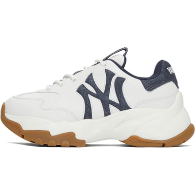 MLB New York Yankees Comfortabele Zachte Hoogte Verhogende Lage Top Dad Schoenen Unisex Sneakers Wit Marineblauw 3ASHD045N-50NYS 42.5 white