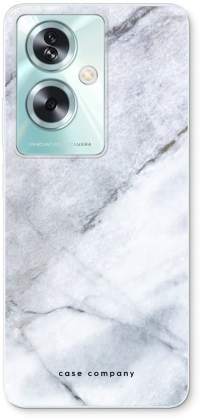 Case Company® - Hoesje geschikt voor Oppo A79 hoesje - Witte marmer - Soft Cover Telefoonhoesje - Bescherming aan alle Kanten en Schermrand