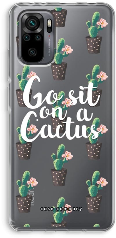 Case Company® - Hoesje geschikt voor Xiaomi Redmi Note 10 Pro hoesje - Cactus quote - Soft Cover Telefoonhoesje - Bescherming aan alle Kanten en Schermrand