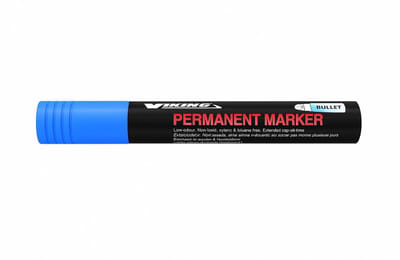 Viking - Permanente Marker Blauw - Ronde Punt 1-3 mm - 12 stuks