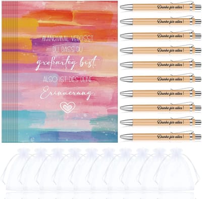 Dailygoody - Thanksgiving-cadeauset - Inspirerende kaarten - Afscheidsgeschenken - Houten balpennen - Organza zakjes - Creatief ontwerp - Voor collega