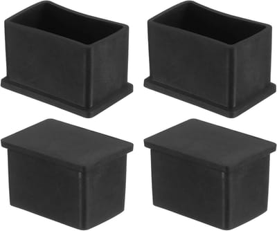 Rubberen pootdoppen - Meubelbeschermers stoel - Vloer beschermen - Slijtvast en drukbestendig - 25 x 38 mm - Zwart