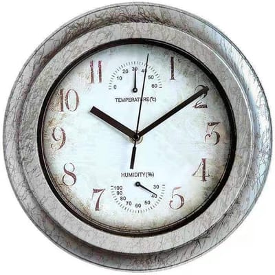 Tuin Klok - Buiten Station - Weerbestendig Werken - Volledig Waterdicht - 30 cm Diameter
