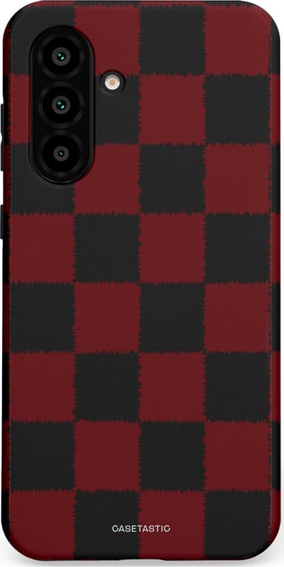 Casetastic hoesje geschikt voor Samsung Galaxy A36 / Samsung Galaxy A56 - Dubbellaagse bescherming - De Houthakker - Fashion Case - Zwart Bordeaux