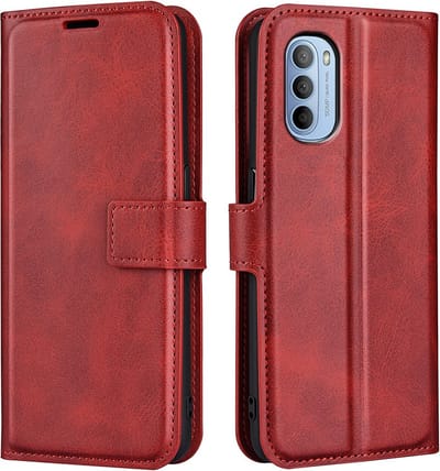 Coverup Hoesje - Geschikt voor Motorola Moto G31 / G41 Hoesje - Coverup Deluxe Book Case - Rood