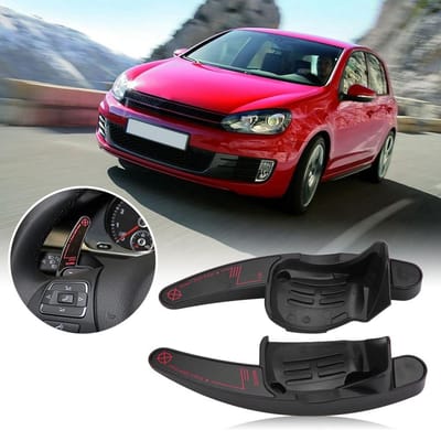 2 pièces Palettes de changement de vitesse au volant de voiture pour CC 6 B6 MK5 Brushed Red