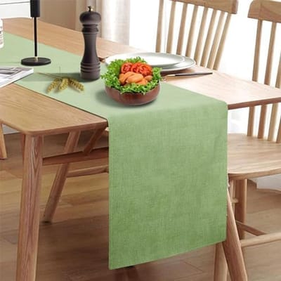 Tafellopers, Dikke Boerderijstijl Tafelband, Kastenrunner, Rustieke Tafelrunner voor Keuken, Eetkamer, Slaapkamer, Woonkamer(153cm, Groen)