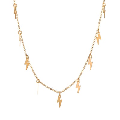 Lumici® | Lightning Ketting - Bliksem - Necklace - Onweer - Buien - Regen - Stroom - Cadeau Voor Vrouwen - Moederdag Cadeau - Valentijn - Liefde - Verrassing - Zilver / Zwart