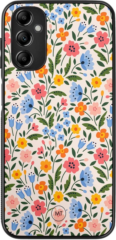 Hoesje geschikt voor Samsung Galaxy A14 5G - Romantische bloemen - TPU Hard Case Backcover - Multi - Mooie Telefoonhoesjes