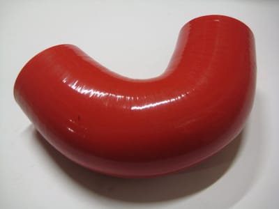 135 Graden bochten silicone - Rood, 6,5mm