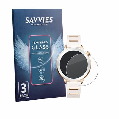 Savvies - Glas Screenprotector voor Oppo Watch X3 Mini - Gehard Beschermglas 9H 3 Stuks