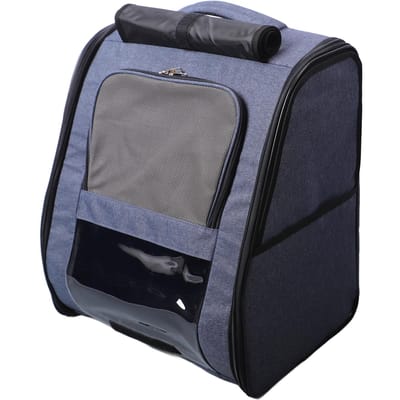 Draagrugzak voor Huisdieren Grote Capaciteit Polyester Huisdier Tas Stress Voorkomen Multifunctionele Huisdier Rugzak met Large donkerblauwe kleur