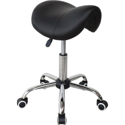 VDD Zadelkruk - Werkkruk – Ergonomisch & Verstelbaar – 50 x 40 x 63 cm – Zwart