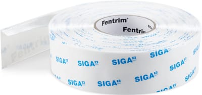 Siga Fentrim IS 20 - 200 mm – 15/185 mm x 25m - Extreme lijmkracht over het gehele vlak - Voorgevouwen 15 mm, zonder scheidingsstroken