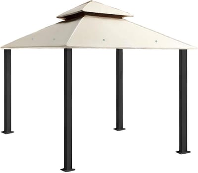 Paviljoen Dak - Tentdak Luifel - Terras Beschermen - Waterdicht met Klittenband - 3 x 3 meter - Zandkleurig