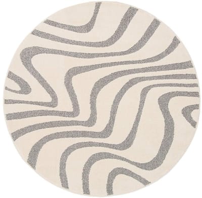 AFK Living - Rond design tapijt met reliëf NAYA