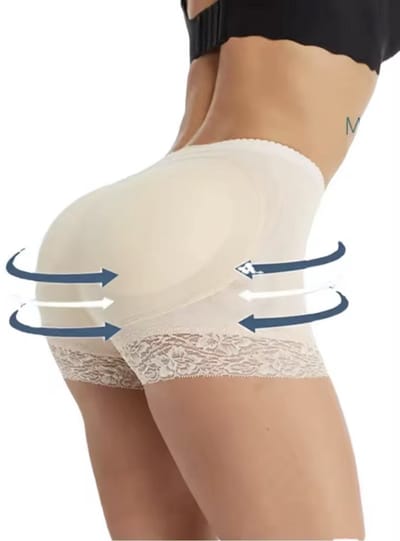 CHPN - Buttlift broekje - Butt lift onderbroek - Shapewear broek - Beige - Billen liften - Volle billen- Butt lifter- slipje met vulling - XXXL - Sexy billen - Onderbroek