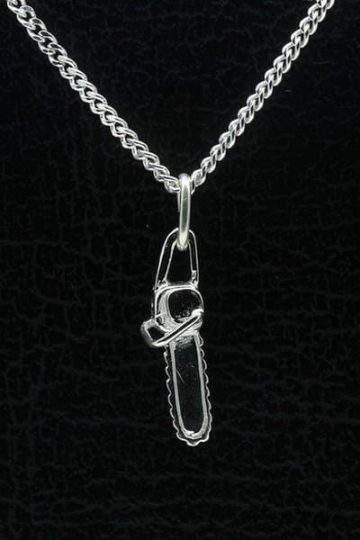 Zilveren Kettingzaag ketting hanger