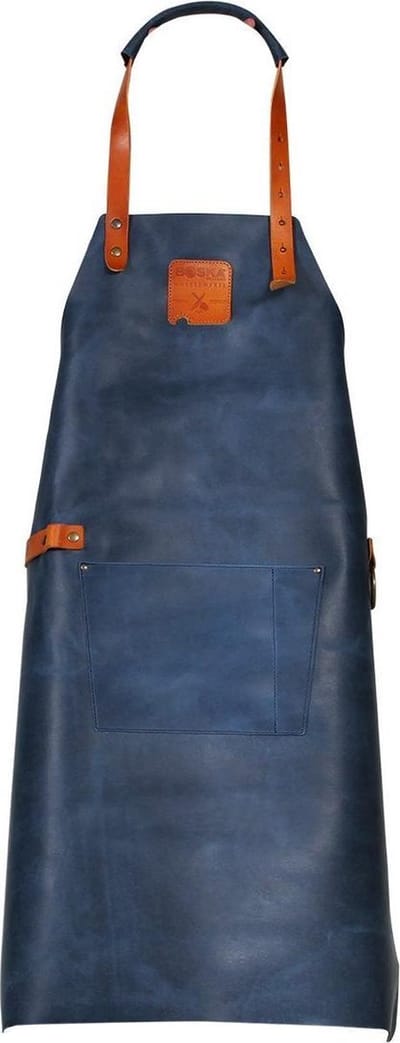 Boska Mr. Smith Leren Schort Pocket - Voorvak - Verstelbare Band - Grijs - 85,5x64 cm