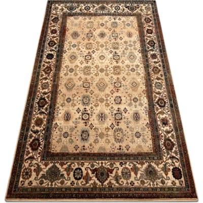 Kleden Rugsx Wollen tapijt OMEGA AVILA Ornament frame zand 200x300 cm
