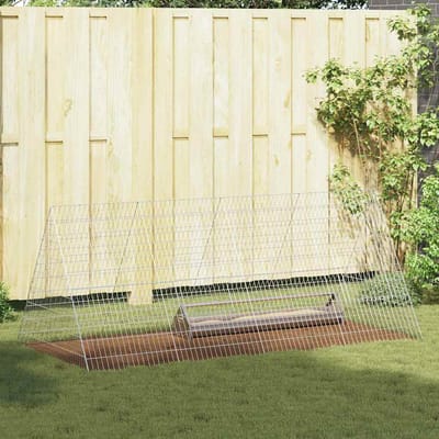 vidaXL - Kippenhok - zilver - 215 - x - 100 - x - 85 - cm - Gegalvaniseerd - staal