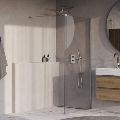 Brauer Oblivion - Inloopdouche - Helder Glas - 90 x 200 cm - incl. Glascoating - Chroom