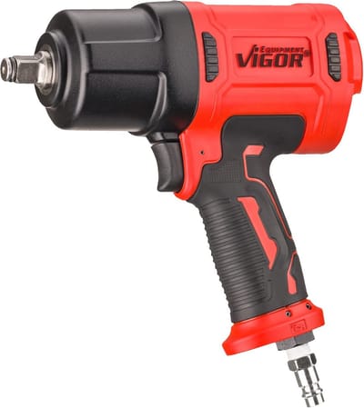 Slagschroevendraaier - Luchtaangedreven Gereedschap - Vastzittende Bouten Losdraaien - Krachtig Dubbel Hamer Mechanisme - 1/2 Inch Aandrijving - Zwart Oranje