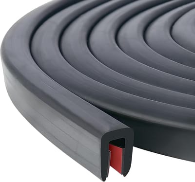 Randbescherming en Afdichtingsprofiel U-vorm 6 mm x 3 m voor Platen, Autodeuren en Tafelhoeken