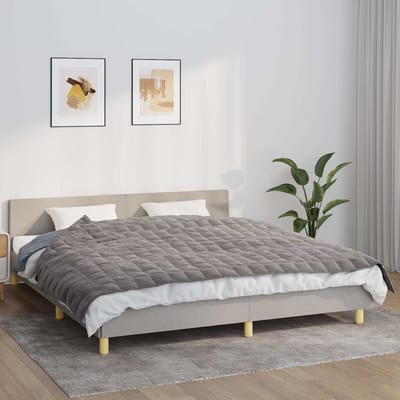 vidaXL - Verzwaringsdeken - 155x220 - cm - 7 - kg - stof - grijs