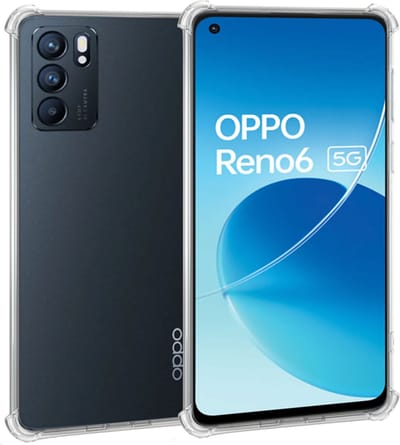 Geschikt voor OPPO Reno 6 - Hoesje - Shock Proof Case – Cover Transparant