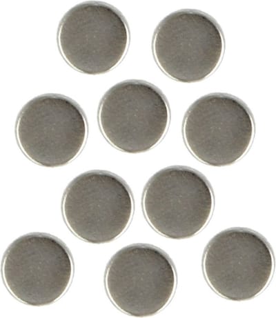 Amig Magneten setje rond - zilver - 10x stuks - 10 x 3 mm - Hobby artikelen/Memobord/Koelkast - Magneetjes