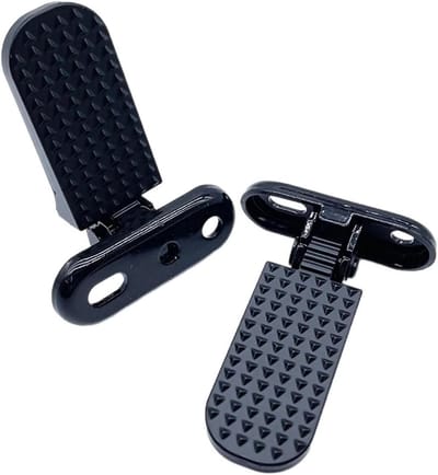 Anti-slip Voetsteunen - Motorfiets Pedaal - Comfortabel Rijden - Opvouwbaar Ontwerp - 10 cm - Zilver