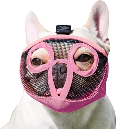 Hondenmuilkorf Korte Snuit - Ademend Hondenharnas - Veilig Trainen - Speciaal Ontwerp - Medium 11-17 inch - Roze