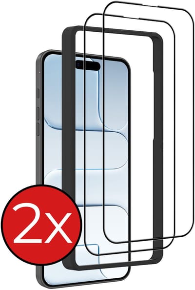 Screenprotector - 2 Stuks - Geschikt voor Apple iPhone Air - Met Installatie Frame - Beschermglas - Gehard Glas - Tempered Glass - Screen Protector