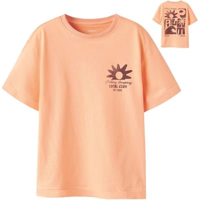 NAME IT - NKMFAKIM SS NREG TOP - Jongens - T-shirts - oranje - maat 122/128