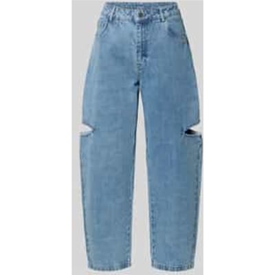Wide leg jeans met cut out