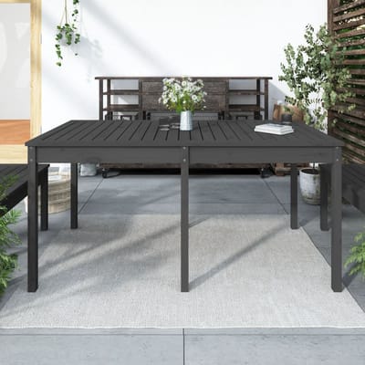 vidaXL - Tuintafel - 159,5x82,5x76 - cm - massief - grenenhout - grijs